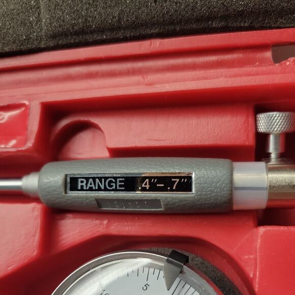 MHC Dial Bore Gage Set Gauge 0.4 - 0.7" x .0005 with Certificate - Picture 6 of 9